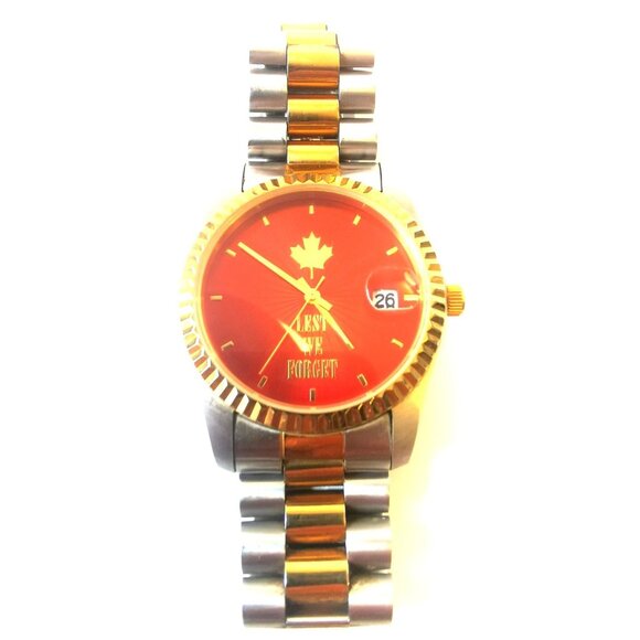 Watch Canadian Lest We Forget Commemorative Stainless Steel Vintage Limited Ed. - Picture 4 of 9